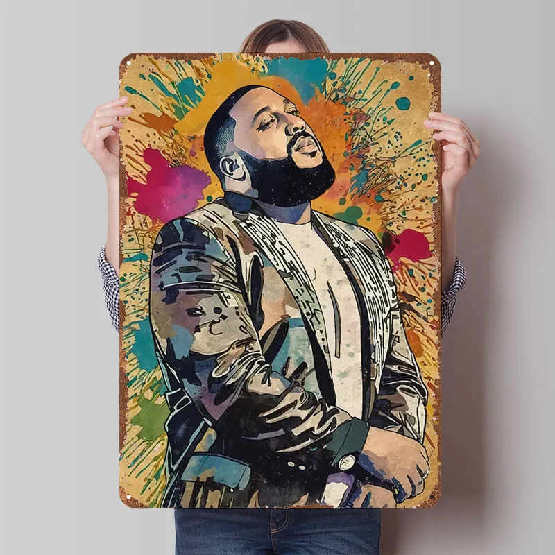 Retro Gaming At Home - DJ Khaled Poster Rock Sänger Metall-Schilder