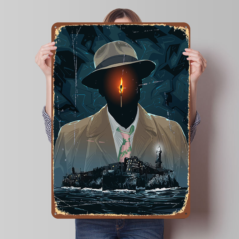 Retro Gaming Island - The Island Bedrucktes Poster Maßgefertigte Wandkunst