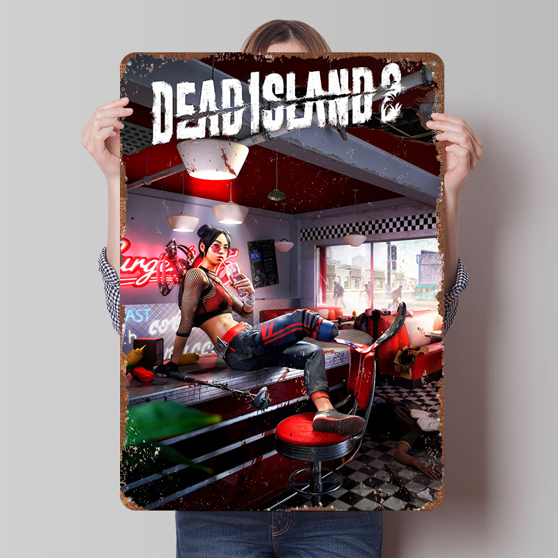 Retro Gaming Island - Dead Island 2 Spiel-Kunstdruck Poster Individualisierte