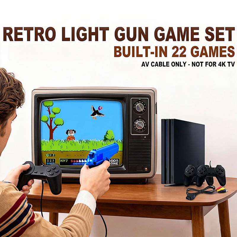 Retro Gaming Light Gun - PS 4 Style Spielkonsolen-Set mit 22