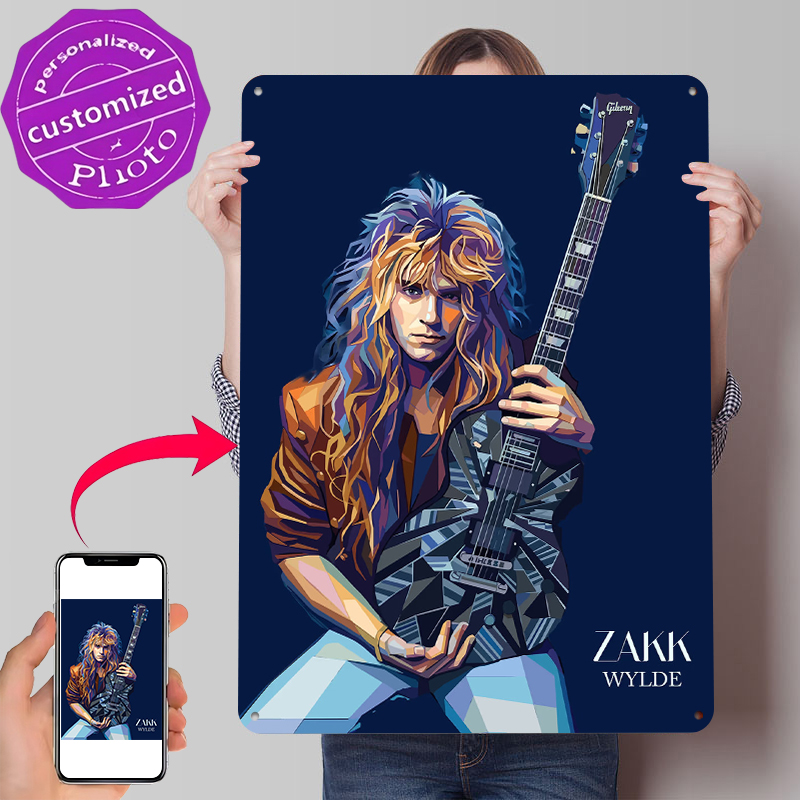 Zakk Wylde Kunstporträt Metall – Retro Gaming At Home Bewertung und Preis