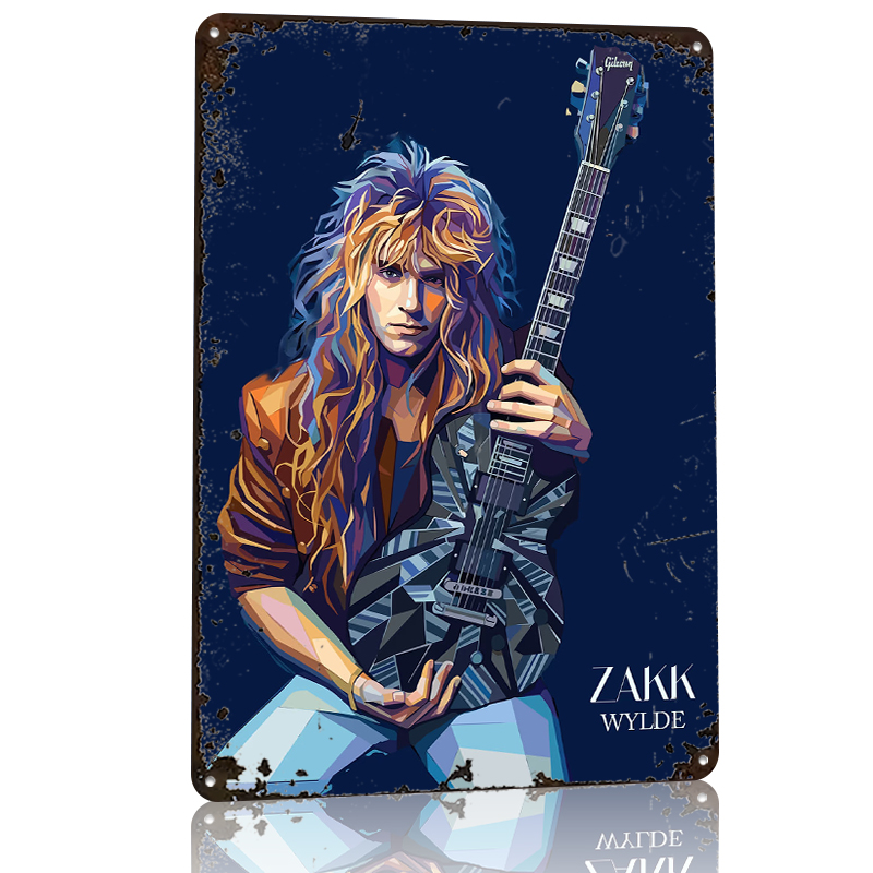 Zakk Wylde Kunstporträt Metall – Retro Gaming At Home Bewertung und Preis