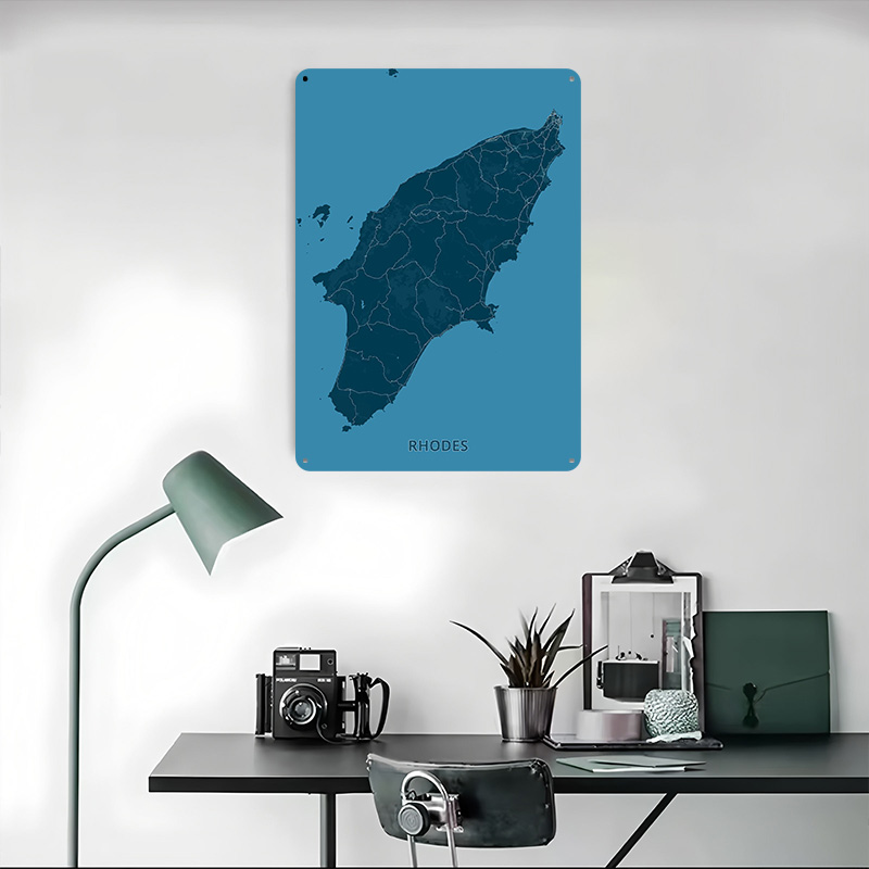 Rhodos-Insel-Karte Poster, per – Retro Gaming Island Bewertung und Preis