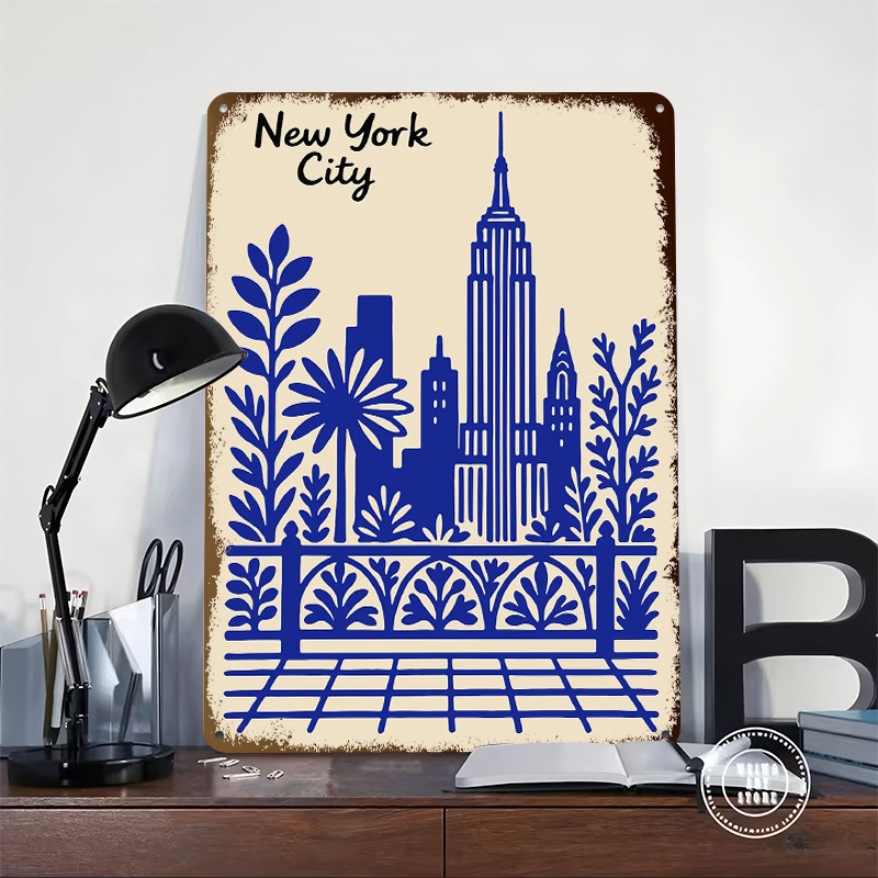 New York City Blaues Poster In – Retro Gaming At Home Bewertung und Preis