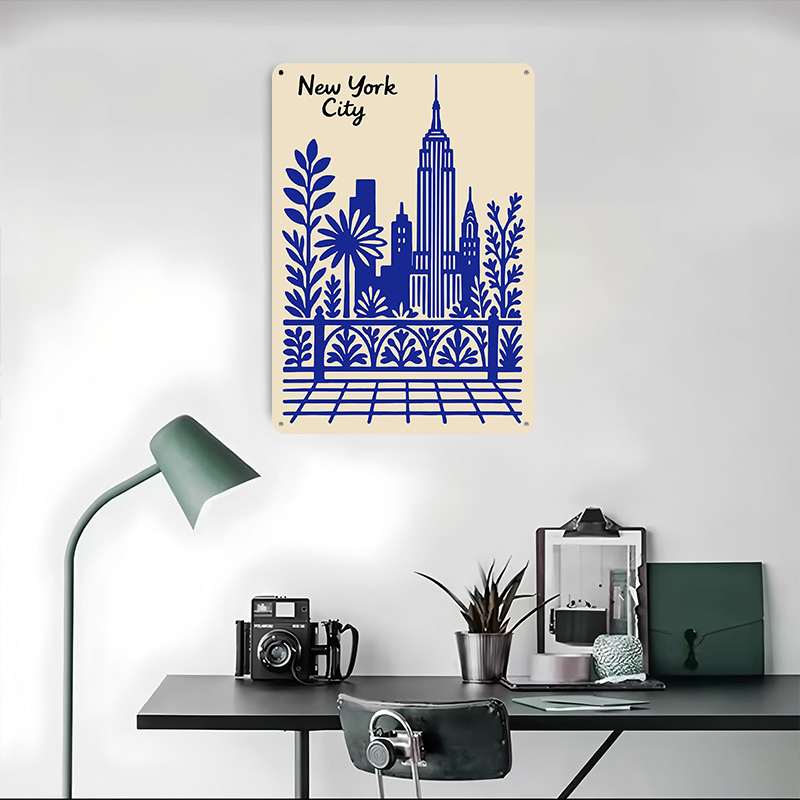 New York City Blaues Poster In – Retro Gaming At Home Bewertung und Preis
