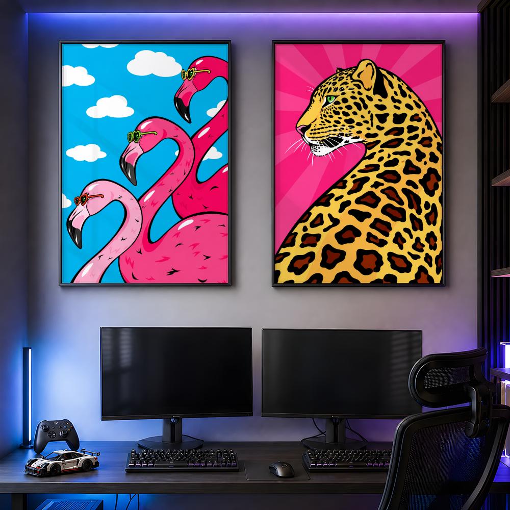 Buntes Retro-Pop-Art-Tropen-Gl – Retro Gaming Life Bewertung und Preis