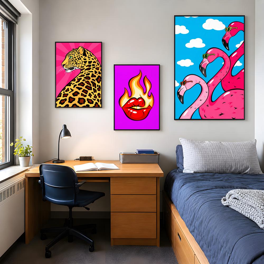 Buntes Retro-Pop-Art-Tropen-Gl – Retro Gaming Life Bewertung und Preis